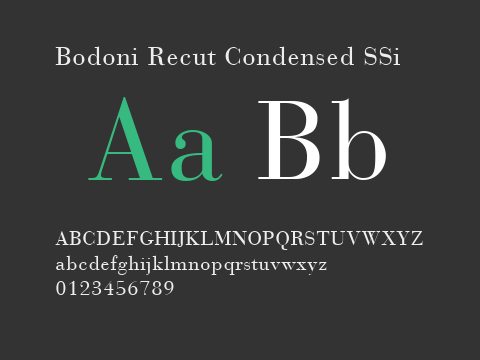 Bodoni Recut Condensed SSi