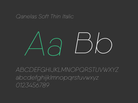 Qanelas Soft Thin Italic