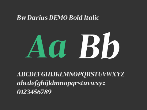 Bw Darius DEMO Bold Italic