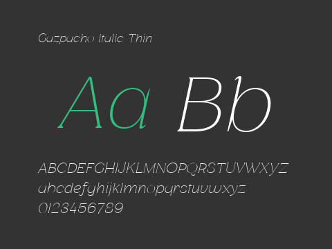 Gazpacho Italic Thin