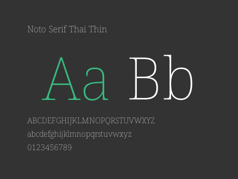 Noto Serif Thai Thin