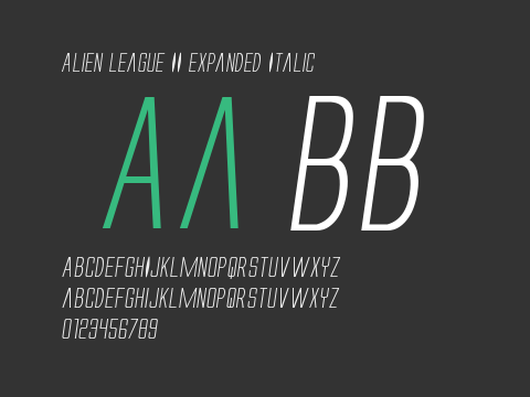 Alien League II Expanded Italic