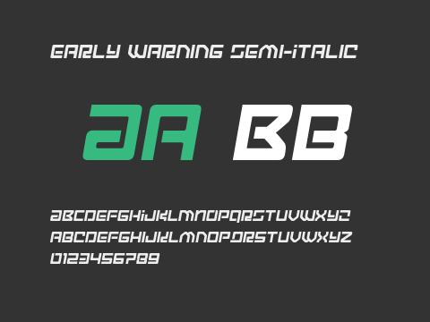 Early Warning Semi-Italic