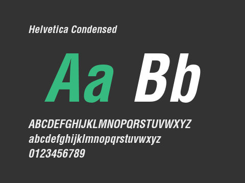 Helvetica Condensed