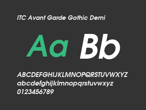 ITC Avant Garde Gothic Demi