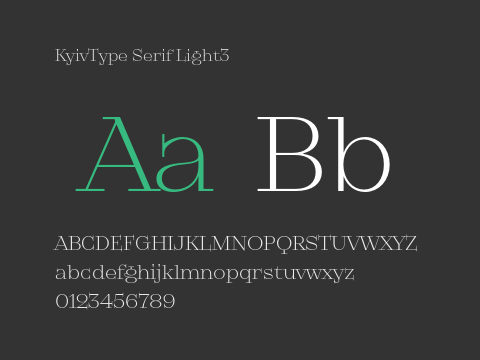 KyivType Serif Light3