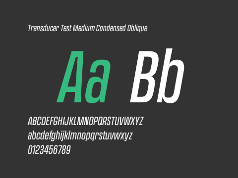 Transducer Test Medium Condensed Oblique