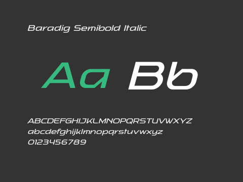 Baradig Semibold Italic