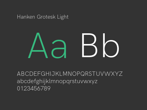 Hanken Grotesk Light