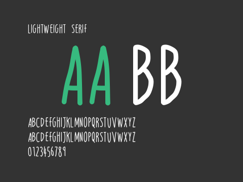 LIGHTWEIGHT SERIF