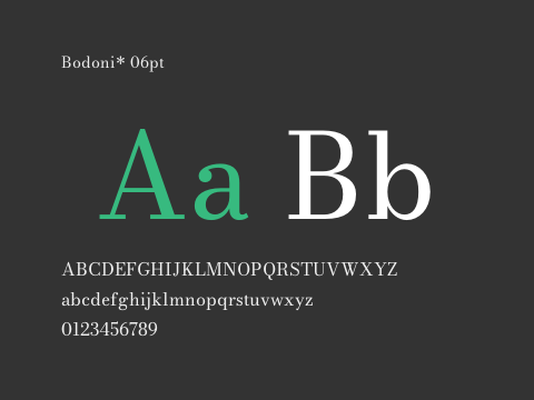 Bodoni* 06pt