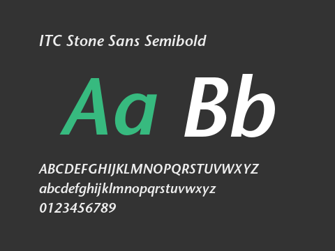 ITC Stone Sans Semibold