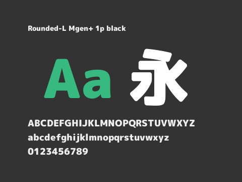 Rounded-L Mgen+ 1p black