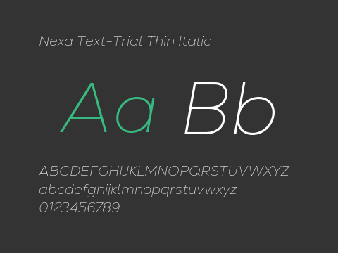 Nexa Text-Trial Thin Italic