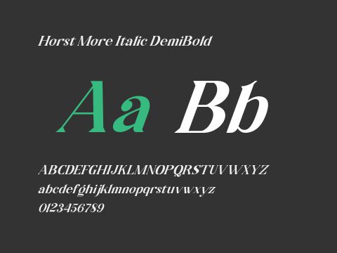 Horst More Italic DemiBold