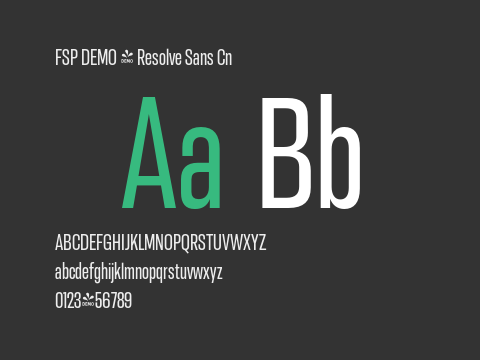 FSP DEMO - Resolve Sans Cn