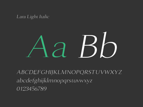 Lara Light Italic