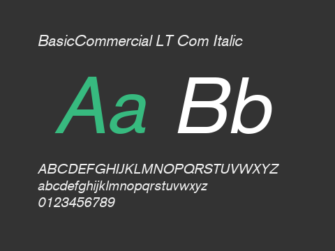 BasicCommercial LT Com Italic