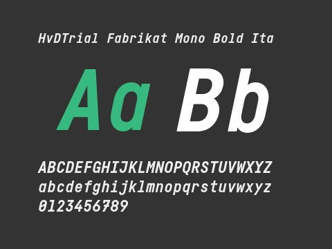 HvDTrial Fabrikat Mono Bold Ita