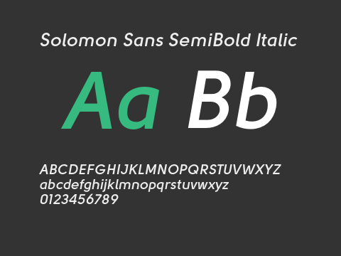 Solomon Sans SemiBold Italic