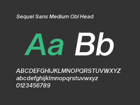 Sequel Sans Medium Obl Head