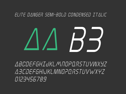 Elite Danger Semi-Bold Condensed Italic