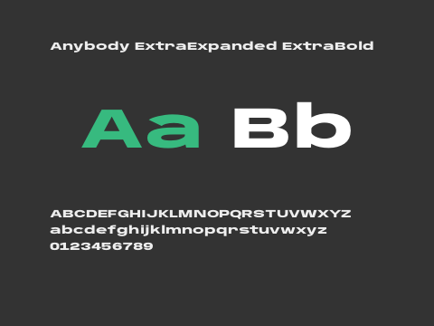 Anybody ExtraExpanded ExtraBold