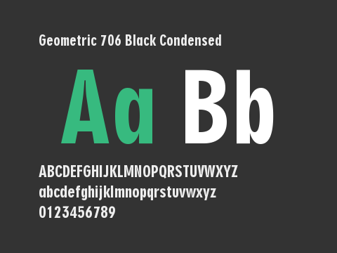 Geometric 706 Black Condensed