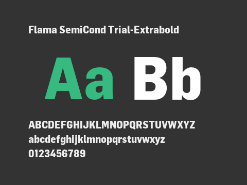 Flama SemiCond Trial-Extrabold