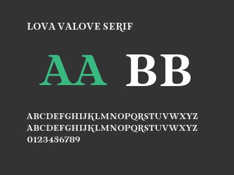 Lova Valove Serif