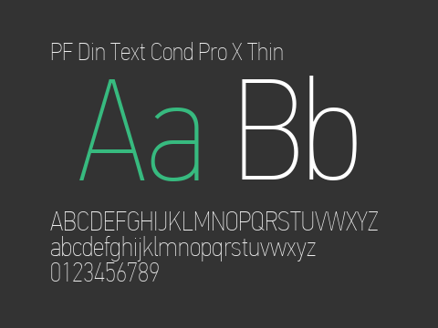 PF Din Text Cond Pro X Thin