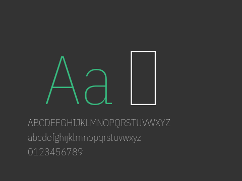 IBM Plex Sans Condensed Thin