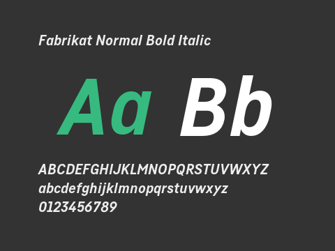 Fabrikat Normal Bold Italic