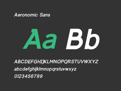 Aeronomic Sans