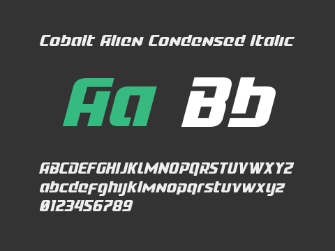 Cobalt Alien Condensed Italic