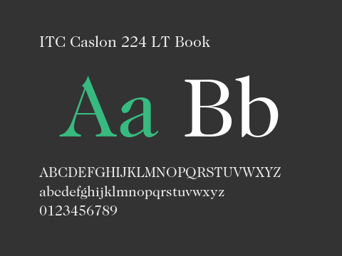 ITC Caslon 224 LT Book