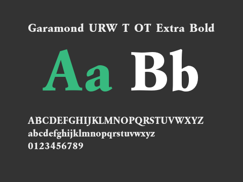 Garamond URW T OT Extra Bold