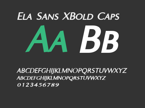 Ela Sans XBold Caps