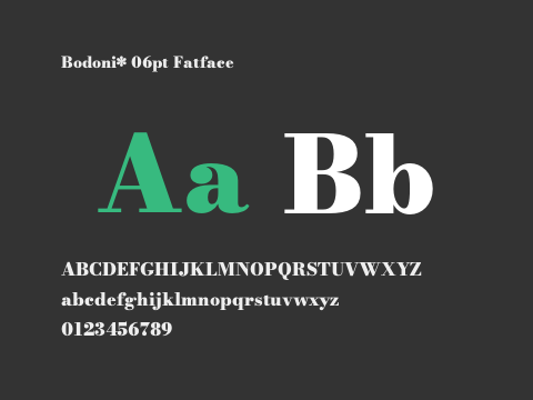 Bodoni* 06pt Fatface