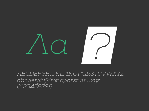 Nexa Slab Thin Italic