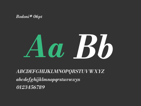 Bodoni* 06pt