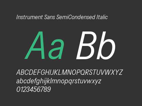 Instrument Sans SemiCondensed Italic