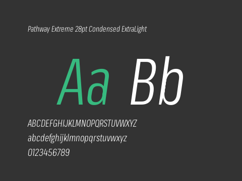 Pathway Extreme 28pt Condensed ExtraLight