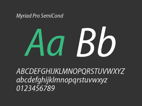 Myriad Pro SemiCond