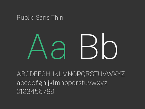 Public Sans Thin