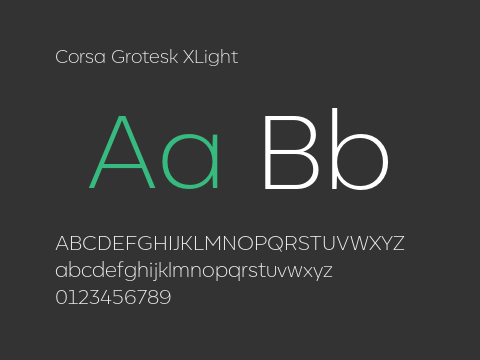 Corsa Grotesk XLight