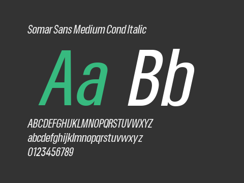 Somar Sans Medium Cond Italic