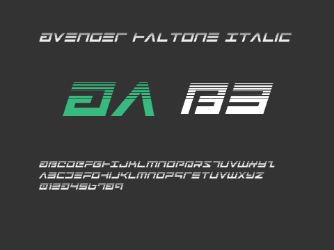 Avenger Haltone Italic