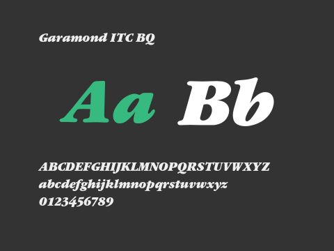 Garamond ITC BQ