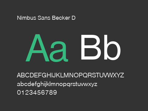 Nimbus Sans Becker D